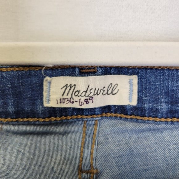 Madewell Women's Size 26 Jeans Raw Hem High Rise Distressed - Picture 8 of 9